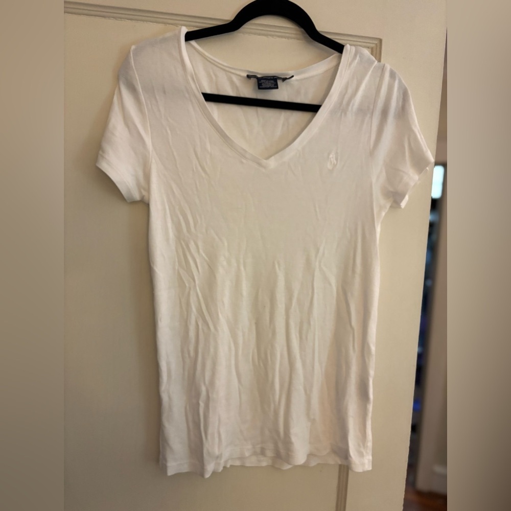 Ralph Lauren Sport White V-Neck Tee